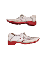 Sesto Meucci Golf By Sherry Spikeless Shoes Size 7M White Leather Wing Tip - £20.11 GBP