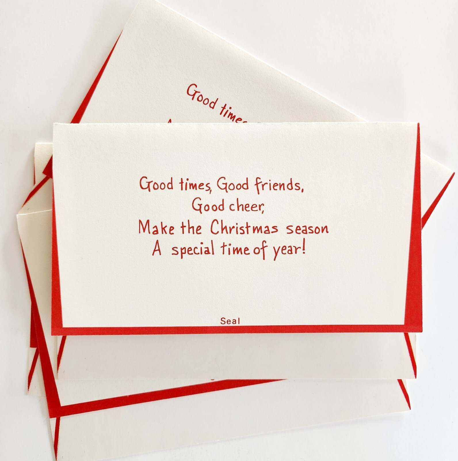 1970s Lot oF 4 Merry Christmas Sealable Vintage Greeting Cards Unused NO... - $19.99