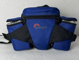 Lowepro Off Trail  3-Pouch Camera Bag Waist/Fanny Pack, Royal Blue Canvas EUC - $32.63