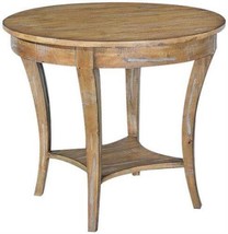 Center Table Holland Round Beachwood Finish Mango Solid Wood Curved Legs Tier - £1,385.49 GBP