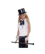Classic TUX STYLE 4 PC Set Halter Top Hat Cuffs for Barbie Tressy or Sim... - $19.99