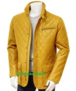 Men s Coat Blazer Jacket Leather Casual Slim Suit Outerwear Lambskin Yel... - $169.00