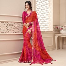 Elegant Chiffon Saree - Women&#39;s Fashion Sari - Various Colors &amp; Styles - $45.14