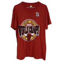 Screen Stars Chicago Bulls NBA World Champs 1991 Shirt Sz L Single Stitch - £59.45 GBP