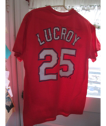 Lucroy 25, Texas, Majestic t-shirt, medium, lightly worn - $20.00