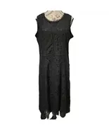 Issac Mizrahi Live! Handkerchief Lace Black Lined Sleeveless Dress Large... - $15.00