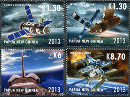 Papua New Guinea. 2013. International Space Station (MNH OG) Set of 4 st... - £9.31 GBP