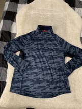 Vineyard Vines Performance Golf Pullover Blue Camo Palmetto Print 1/4 Zip Large - $44.54