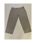 Slinky Brand Lounge Pants Comfy Casual Tan Khaki Size 2X Plus Travel Str... - $21.66 CAD