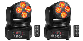 2 Rockville RockOn-7 40w RGBW Moving Head Wash DMX Stage Club Light+Remote - £222.02 GBP