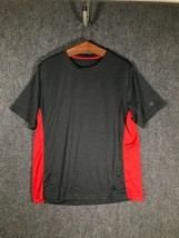FILA Short Sleeve T Shirt Mens Gray Red Crew Neck Casual Activewear Appa... - £12.36 GBP