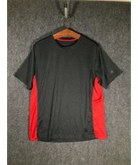 FILA Short Sleeve T Shirt Mens Gray Red Crew Neck Casual Activewear Apparel Tee - £12.43 GBP