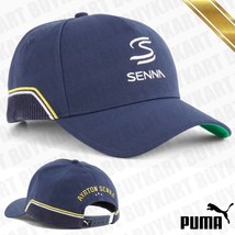 SENNA A VIDA Motorsport Baseball Cap Ayrton Senna Blue - PUMA Original - £41.17 GBP