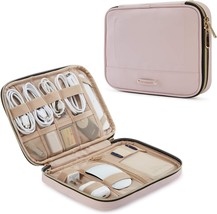 Electronic Organizer, Bagsmart Large Travel Cable Bag, Cord, Pink Leather. - $26.94