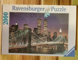 New Ravensburger Twin Towers New York Brooklyn Bridge 2000 Piece Puzzle - $64.91