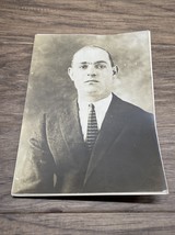 Vintage 1920&#39;s Black &amp; White Portrait Photograph Young Man KG JD - $182.84 MXN