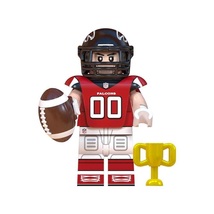 Football Player Falcons Super Bowl NFL Rugby Players Minifigures Buildin... - £2.72 GBP