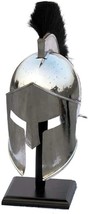 Medieval King Leonidas Greek Spartan Helmet Roman 300 Movie Helmet Black... - £65.35 GBP