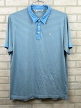 Travis Mathew Golf Polo Shirt Mens XL Blue Gray Short Sleeve - $17.82