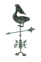 Zeckos Verdigris Patina Metal Pelican Weather Vane with Roof Mount - £126.21 GBP