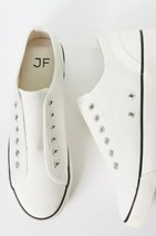 Just Fab Chill Out Slip-On Canvas Sneaker Size 8 Bright White BNWT Rt $40 - £21.67 GBP