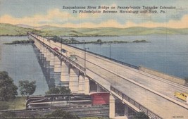 Susquehanna River Bridge Pennsylvania PA Turnpike Harrisburg York Postcard C06 - $2.99