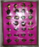 Vintage POS Point Of Sale Teen Gift Bargain Hippie Theme Ring Display (2... - $20.00