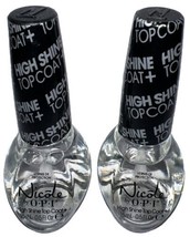 (Pack Of 2) Nicole by OPI Nail Polish HIGH SHINE + TOP COAT (New/Discont... - £17.04 GBP