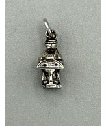 Vintage Bruxelles lacemaker  Brussels Belgium silver charm, 1.5 cm - $35.00