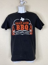 Hanes Tagless Men Size S Black Salt Lick BBQ Driftwood Texas T Shirt Sho... - £5.63 GBP