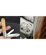 antique pocket knife Camillus NY USA barlow GENUINE BONE 2 blade 1960s 1... - $153.29 CAD