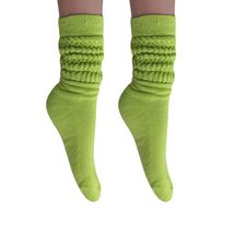 AWS/American Made 2 Pairs Slouch Socks for Women Knee High Cotton Socks ... - £10.91 GBP