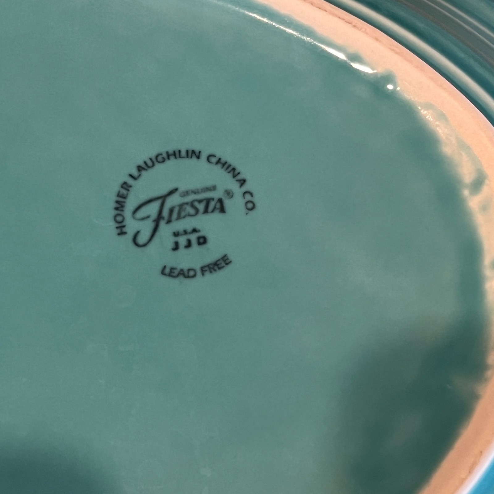 Fiesta Fiestaware Turquoise Blue 13 1/2 X 9 3/8 Inch Oval Platter Vintage Item image 8