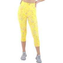 MSRP $35 Ideology Capri Length Floral Print Leggings Yellow Size XS - $17.10