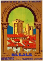 6112.Chemins de fer Blesle Travel Poster.French Wall Art interior design... - £12.18 GBP+