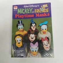 Vtg 1977 Whitman Disney Mickey &amp; Friends Playtime Masks, 7 Masks, New Se... - £21.89 GBP