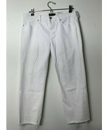 Banana Republic Women&#39;s Girlfriend Straight Jeans White 30 Stretch Denim... - £24.58 GBP