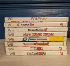 8 Nintendo Wii Games ATV, GTPRo, Tennis, Madden 11, NBA 2k11, MLB 2k11, Foosball - £18.48 GBP