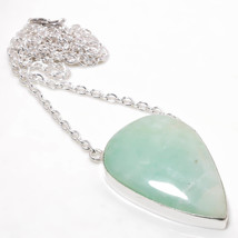 Amazonite Gemstone Handmade Christmas Gift Chain Pendant Jewelry 1.70&quot; SA 316 - £3.98 GBP