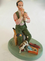 DANBURY MINT 1980 NORMAN ROCKWELL FIGURINE &quot;MAN THREADING A NEEDLE&quot; 6.25... - £46.51 GBP