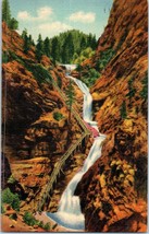 Bridges Postcard Seven Falls South Cheyenne Canyon Colorado Posted 1940 - £11.59 GBP