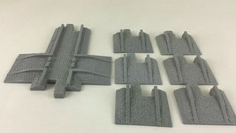GeoTrax Replacement Railroad Track Pieces 7pc Lot Grey Gravel 2003 Matte... - $14.80