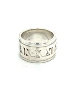 Tiffany &amp; Co Authentic Estate Atlas Ring Size 5 Silver 11 mm TIF382 - €211,68 EUR