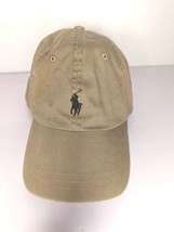Ralph Lauren Polo Chino Snapback Hat Baseball Cap Tan Blue Pony Casual P... - $29.58