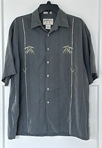 Hawaiian Style Shirt - Bamboo Cay - Bamboo Embossed Design - Sz L - £31.70 GBP