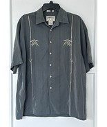 Hawaiian Style Shirt - Bamboo Cay - Bamboo Embossed Design - Sz L - £31.16 GBP