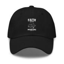 Faith Can Move Mountains Matthew Outdoor Hiking Camping Dad hat Black - $38.71