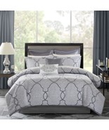 12 Piece Comforter Set With Cotton Bed Sheets Silver King - $540.60 CAD