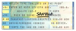 Santana Concert Ticket Stub August 30 1983 New York City Untorn - £19.36 GBP