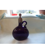 Georgian Dark Amethyst Glass  Flask/Flagon Make M &amp; C  Circa 1830-1840 - $64.68